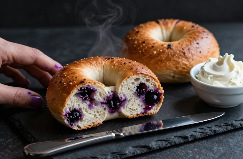 Blueberry Bagels That Sing, Chew, and Stain Purple