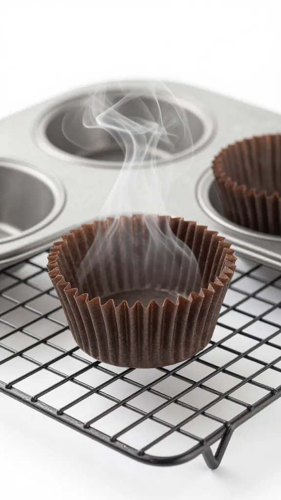 cooling rack single muffin with steam wisp