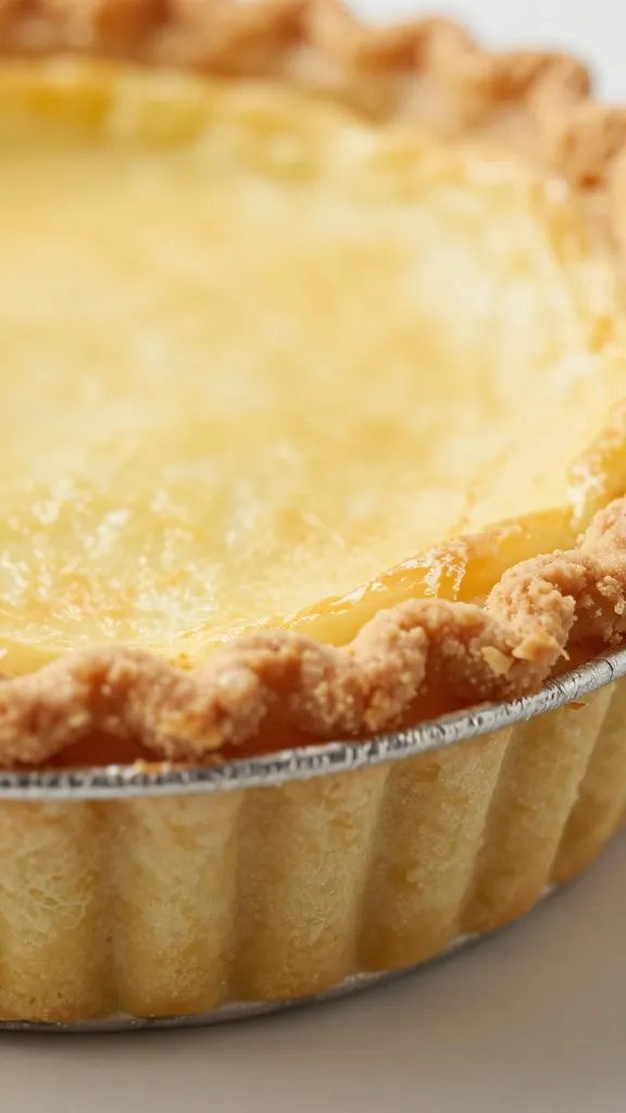 crisp pie crust rim on quiche cup, extreme closeup