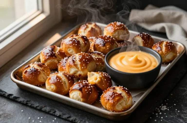 Soft Pretzel Bites with Cheese Sauce You Can’T Resist