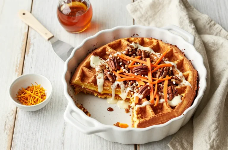 Weekend-Ready Carrot Cake Waffle French Toast Bake