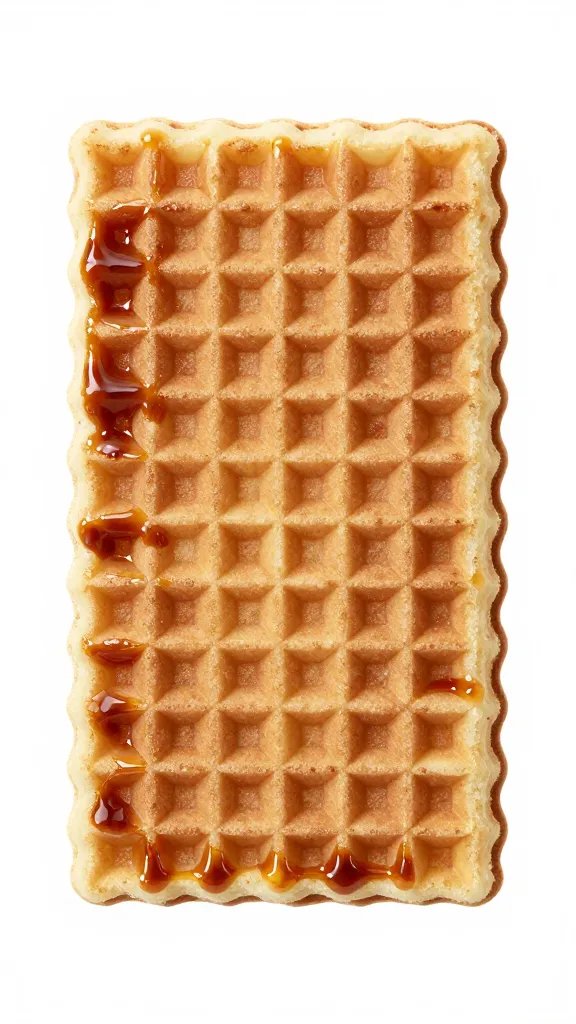 glossy maple drizzle beading on crisp waffle ridge