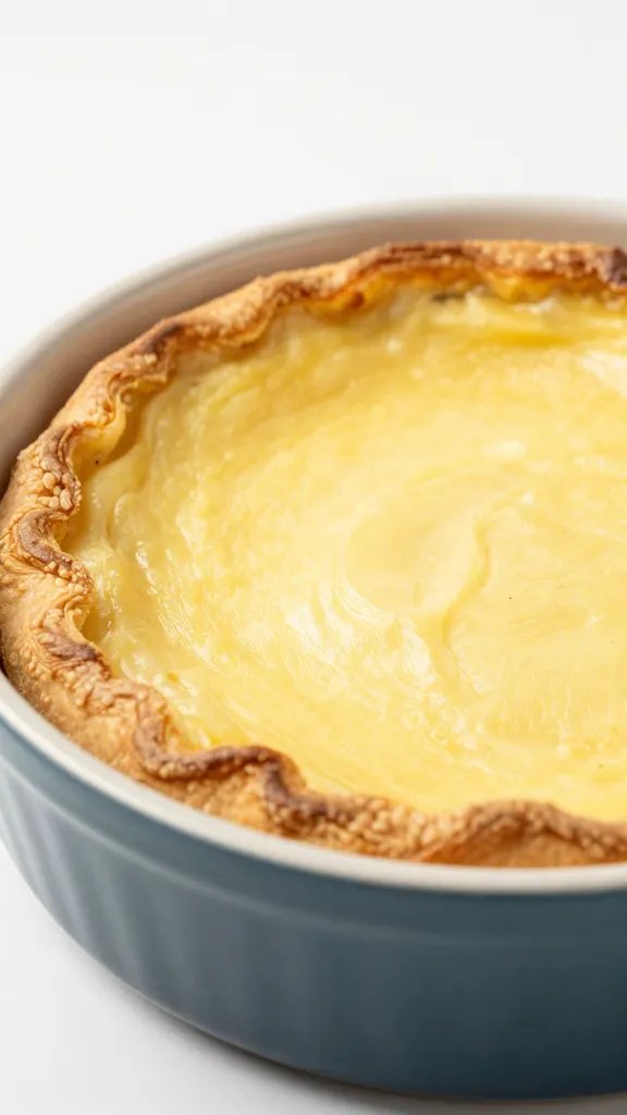 single casserole corner showing golden crust and soft center