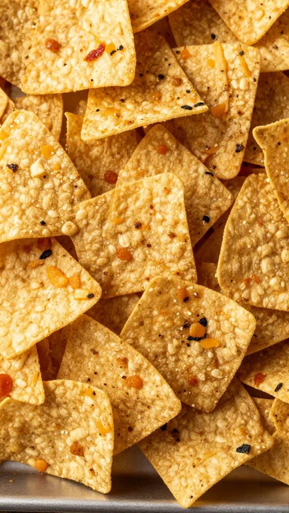 closeup sheet pan of Kodiak breakfast nachos, overhead