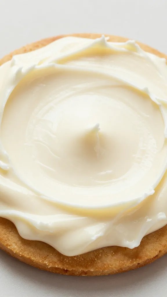 Silky cream cheese layer spread on cookie crust