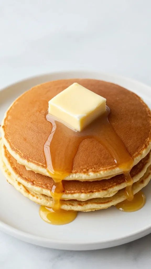 single pumpkin spice pancake topped with melting butter