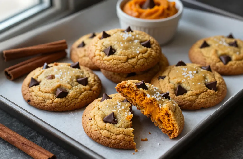 Pumpkin Chocolate Chip Muffin Top Cookies You’Ll Crave