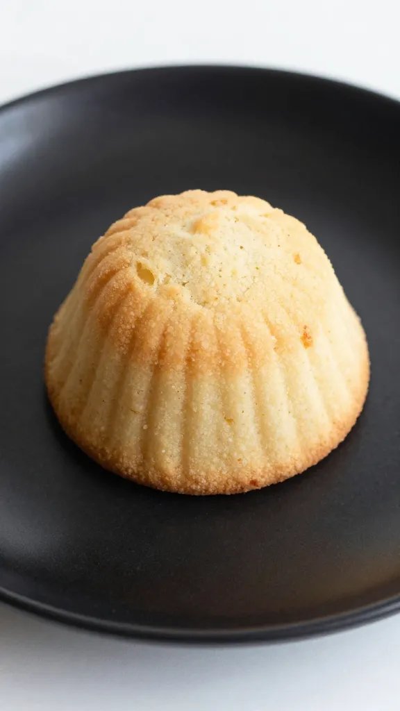 domed muffin top cookie on matte black plate