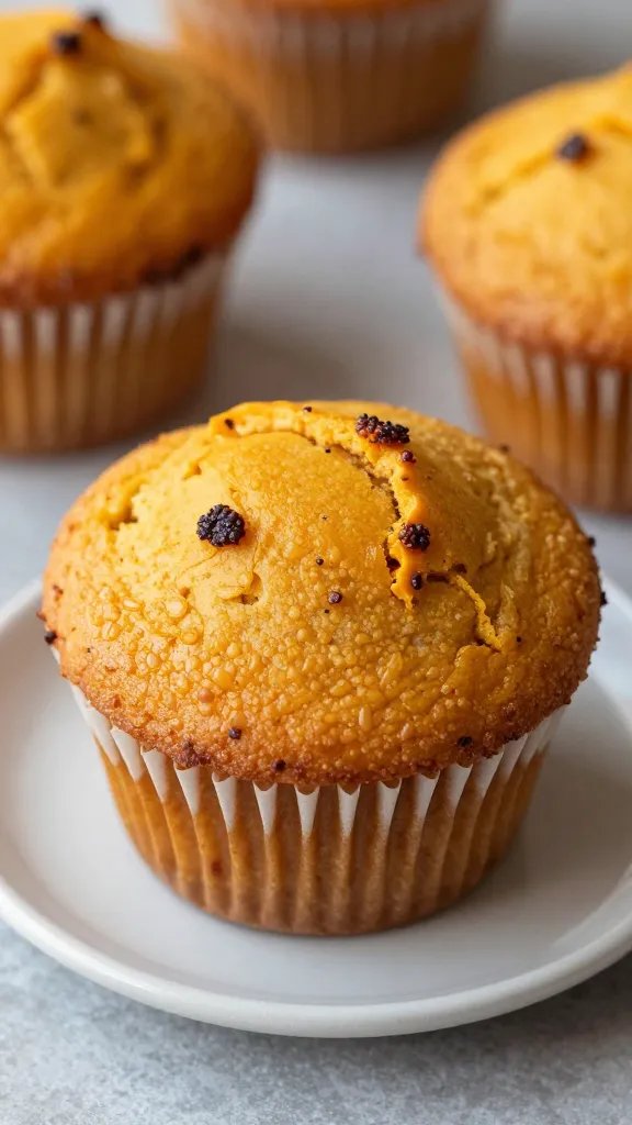 pumpkin spice muffin top with crisped edges