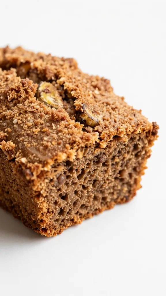cinnamon-dusted banana bread crust macro