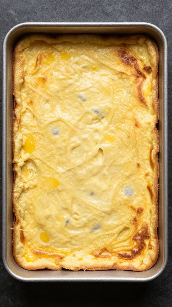 overhead of 18x13 sheet pan frittata corner