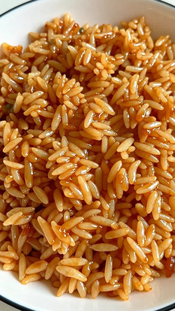 closeup bowl of lu dan over glossy sauced rice