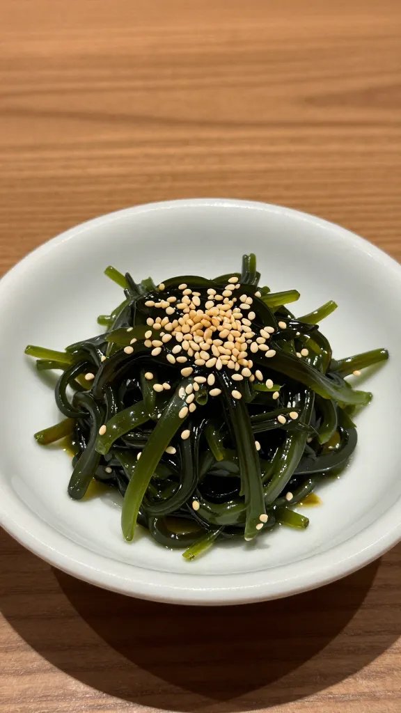 furikake in small dish, sesame and seaweed detail