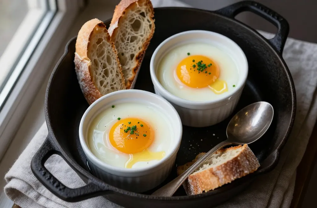 Oeufs Cocotte — French Baked Eggs in Cream, the Elegant 15-Minute Dinner That Feels Deeply Indulgent Tonight