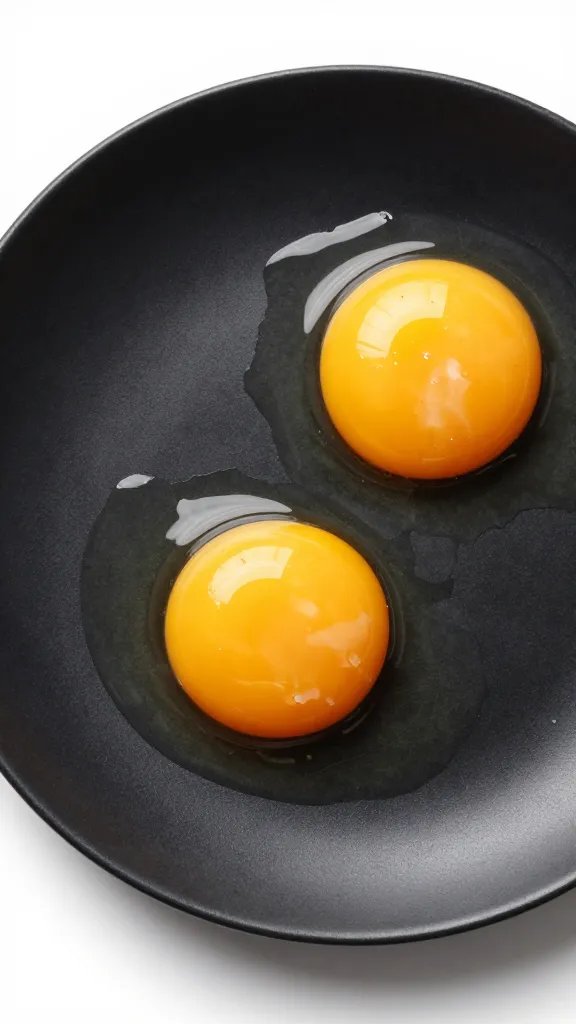 golden yolk oeufs cocotte on matte black plate
