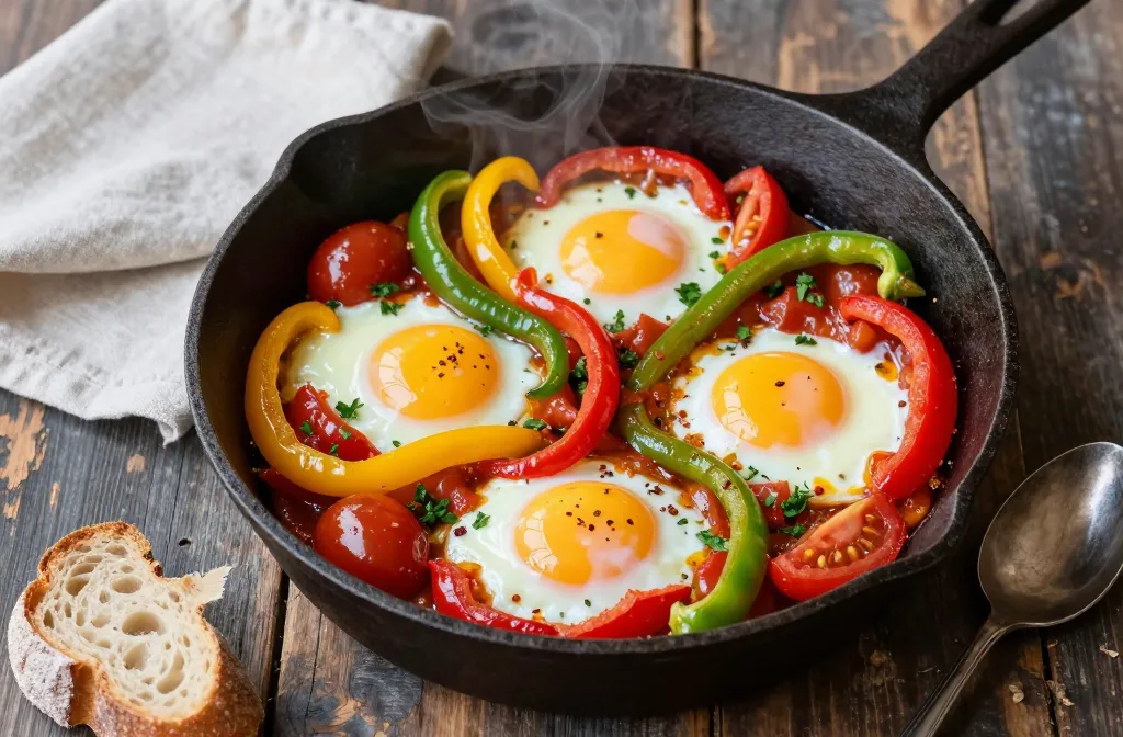 Piperade — Basque Eggs Slow-Cooked with Peppers and Tomato, the French Weeknight Dinner Worth the Extra 10 Minutes