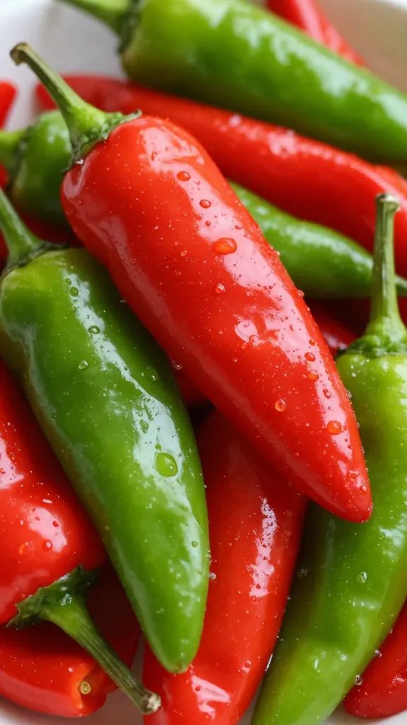 butter-glossed red and green peppers, sautéed closeup