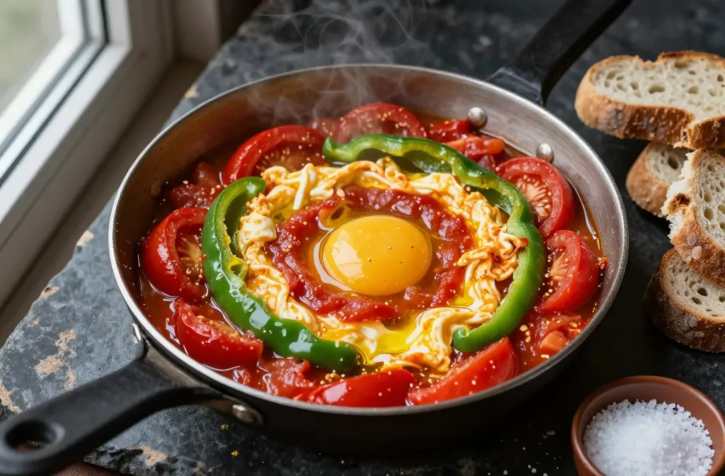 Menemen — Turkish Scrambled Eggs with Peppers and Tomato, the Breakfast-for-Dinner Dish Turkey Has Always Known