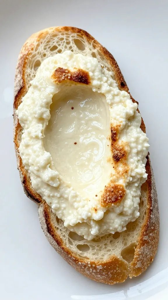 single slice of crusty bread dipped in menemen
