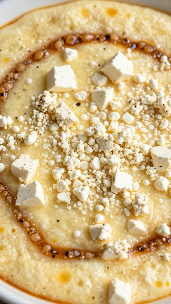 feta crumbles atop steamy menemen, tight macro