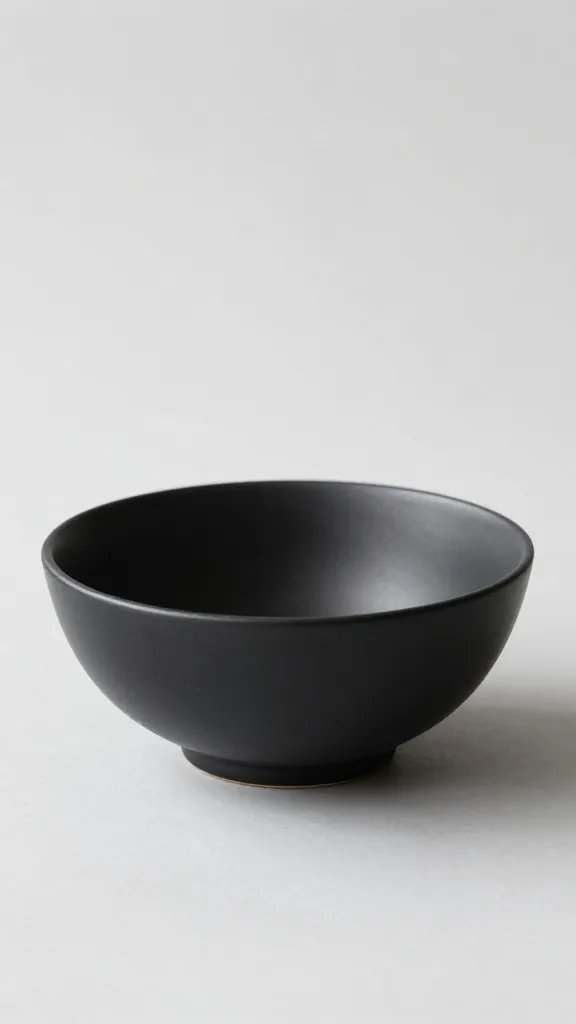matte black bowl of çılbır, minimalist styling