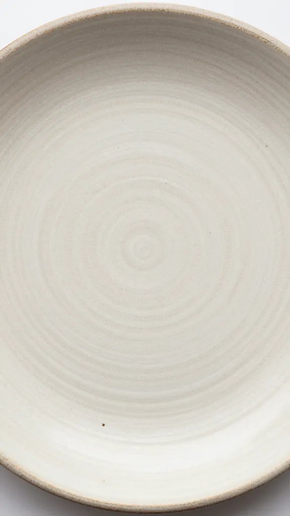 rustic ceramic plate of çılbır, tight closeup