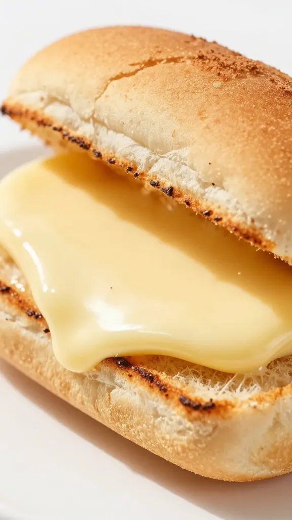 toasted pav bun with visible butter melt, closeup