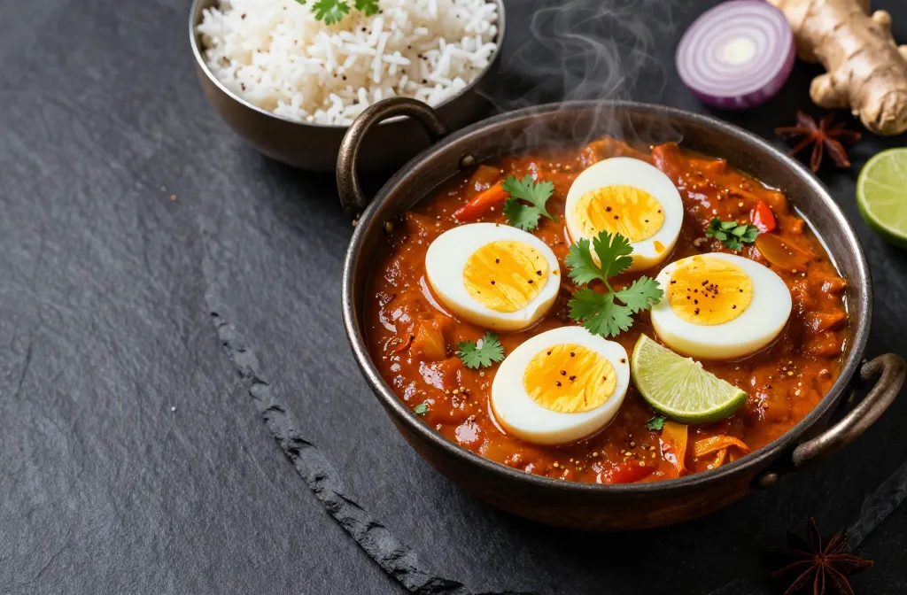North Indian Egg Curry — Rich Tomato and Onion Gravy with Eggs, the Weeknight Curry That Costs Almost Nothing
